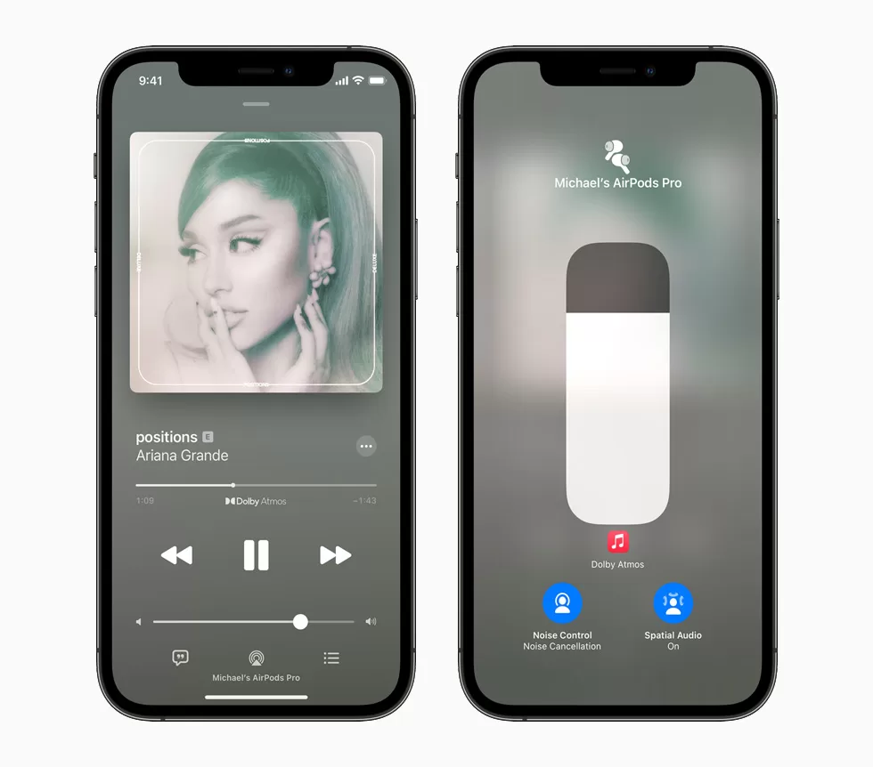 Áudio Espacial com Dolby Atmos e áudio Lossless está disponível para assinantes do Apple Music.