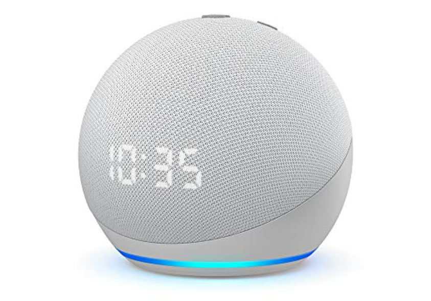 Amazon EchoDot com relógio