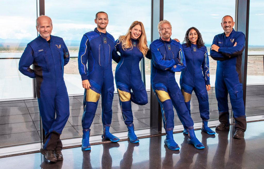 Tripulação da Virgin Galactic Unity22.